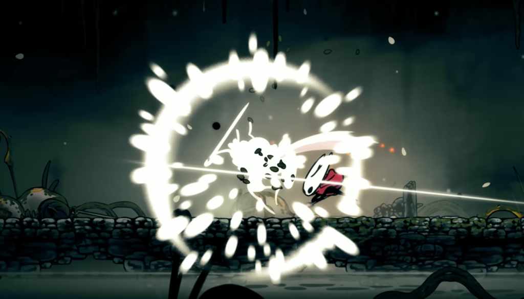 Seth, um dos bosses mais difíceis de Silksong sendo derrotado